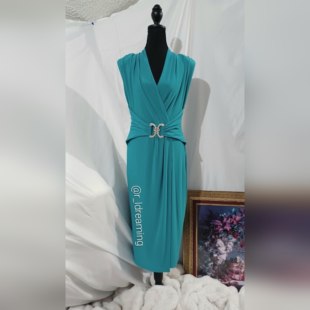 NWT Joseph Ribkoff Signature Dress Size 10 In Ocean Blue
